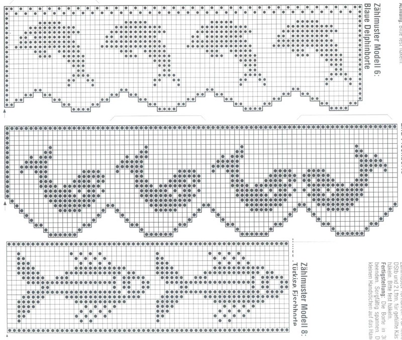 Schema punto croce Delfini Balene
