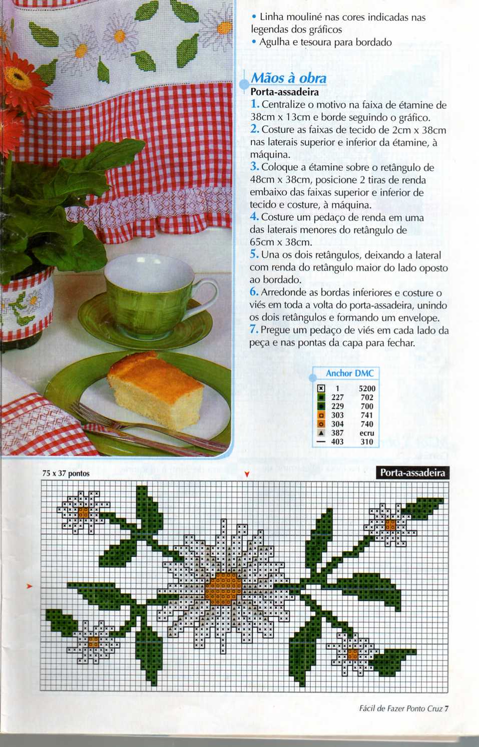 Schema punto croce Delicate Margherite 02