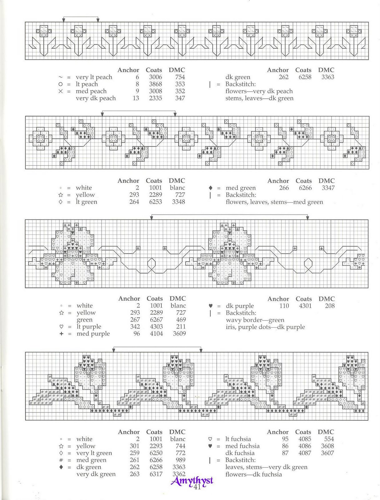 Schema punto croce Fiorellini 06