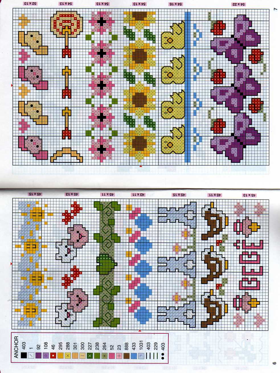 Schema punto croce Fiorellini 36