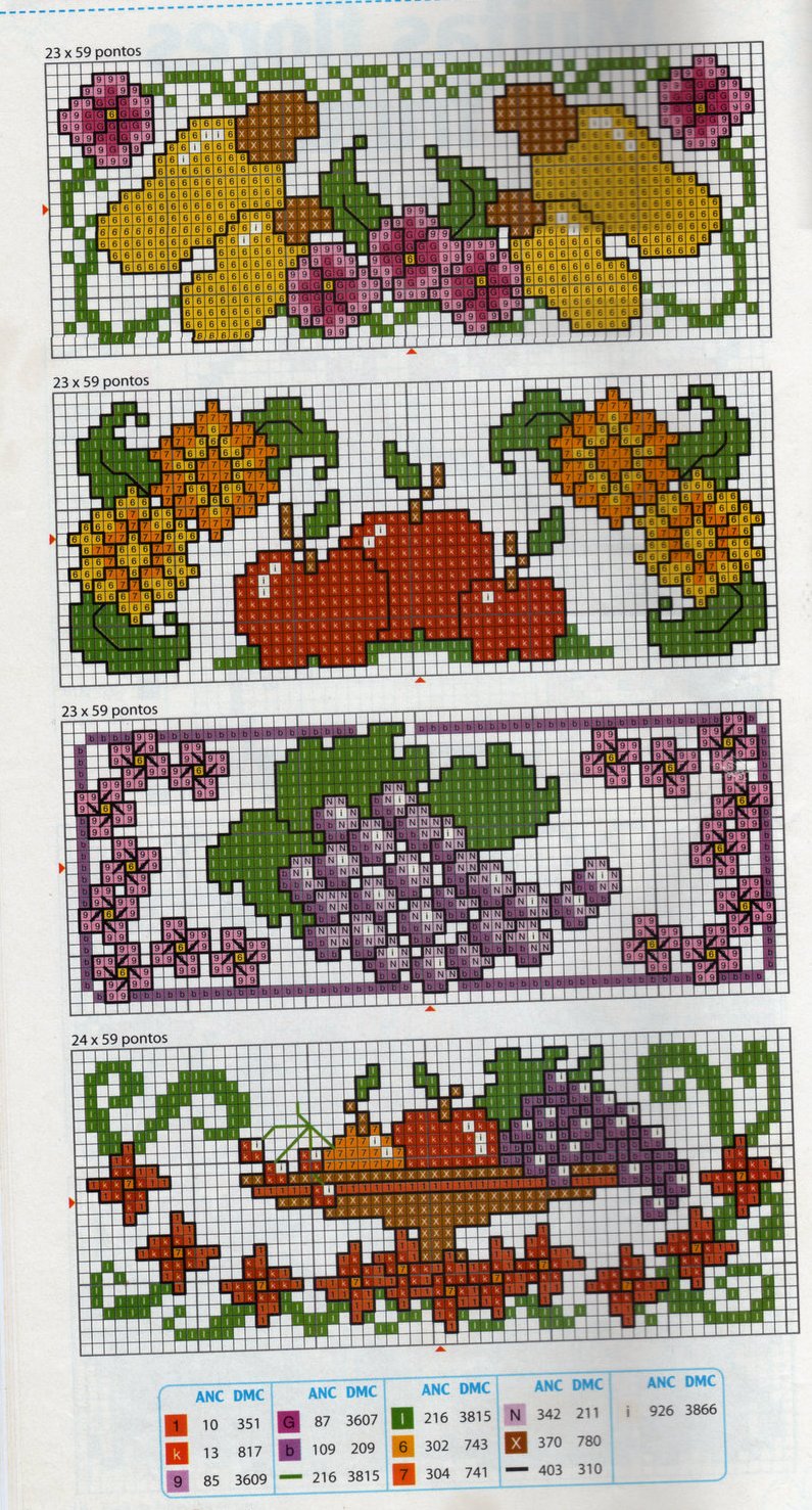 Schema punto croce Frutta 14