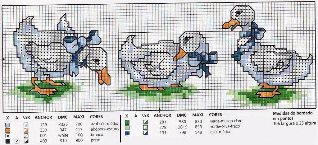 Schema punto croce Oche