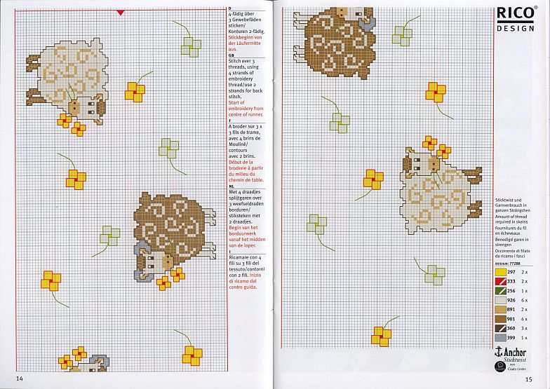 Schema punto croce Pecore 02