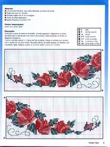 Schema punto croce Rose Rosse