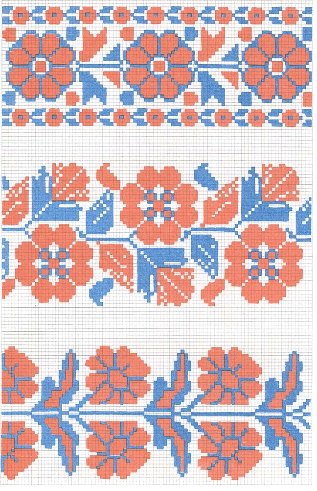 Schema punto croce Rosso E Blu