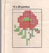 Schema punto croce Asciugamani Fiorelli 03
