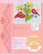 Schema punto croce Asciugamani Fiori 11