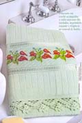 Schema punto croce Asciugamani Fiori 12