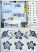 Schema punto croce Asciugamani Fiori 15