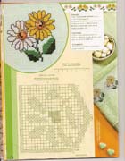 Schema punto croce Asciugamani Margherite 02