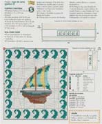 Schema punto croce Barca