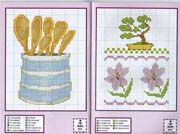 Schema punto croce Bordi Cucina 09