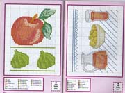 Schema punto croce Bordi Cucina 11