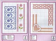 Schema punto croce Bordi Fiori Geometrici