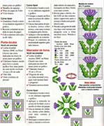 Schema punto croce Bordi Floreali 113