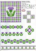 Schema punto croce Bordi Floreali 114