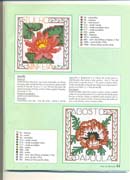 Schema punto croce Bordi Floreali 17