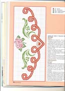 Schema punto croce Bordi Floreali 22