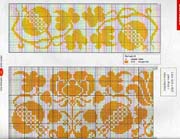 Schema punto croce Bordi Floreali 31