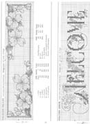 Schema punto croce Bordi Floreali 34