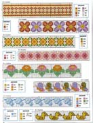 Schema punto croce Bordi Floreali 40
