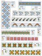 Schema punto croce Bordi Floreali 41