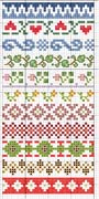 Schema punto croce Bordi Floreali 46