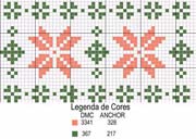 Schema punto croce Bordi Floreali 47