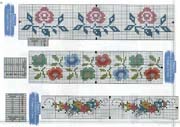 Schema punto croce Bordi Floreali 59
