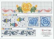 Schema punto croce Bordi Floreali 60