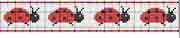 Schema punto croce Bordo-coccinelle