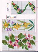 Schema punto croce Cenefas Florales 22