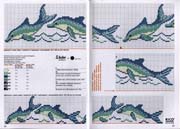 Schema punto croce Delfini 04