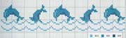 Schema punto croce Delfini Azzurri