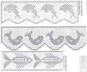 Schema punto croce Delfini Balene