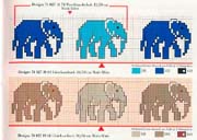 Schema punto croce Elefanti