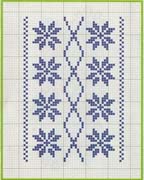 Schema punto croce Fiori In Blu 01