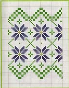 Schema punto croce Fiori In Blu 02