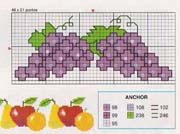 Schema punto croce Uva 03