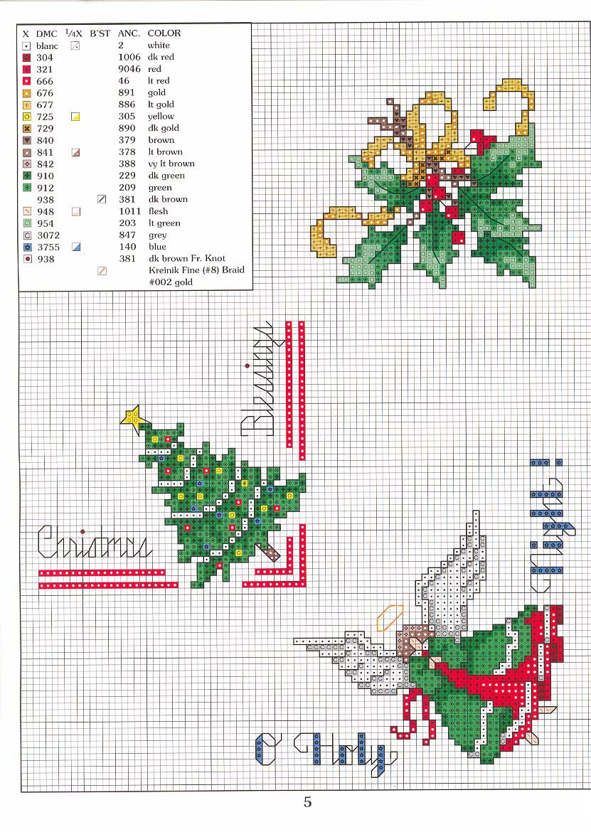 Schema punto croce Bordini 05