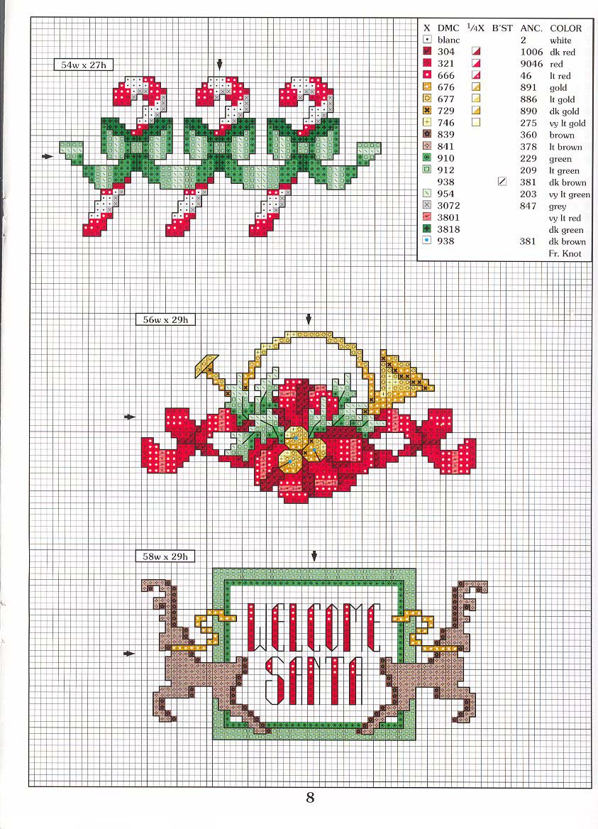 Schema punto croce Bordini 08