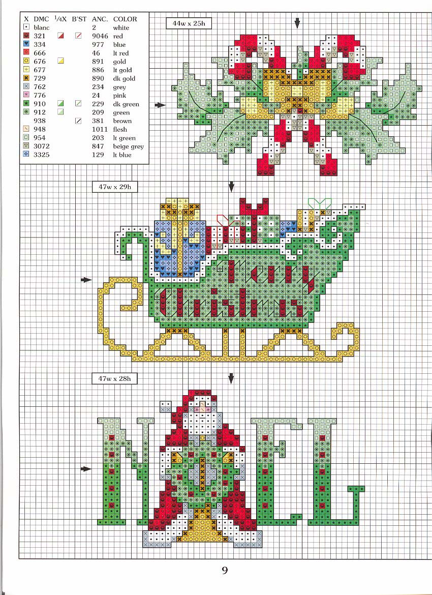 Schema punto croce Bordini 09