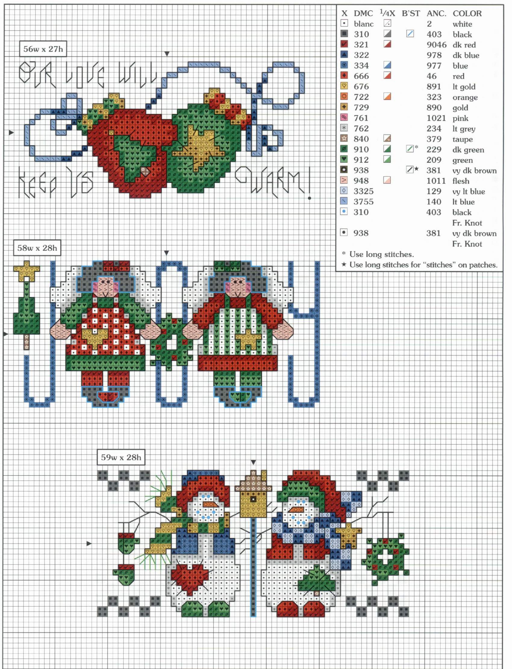 Schema punto croce Bordini 2b