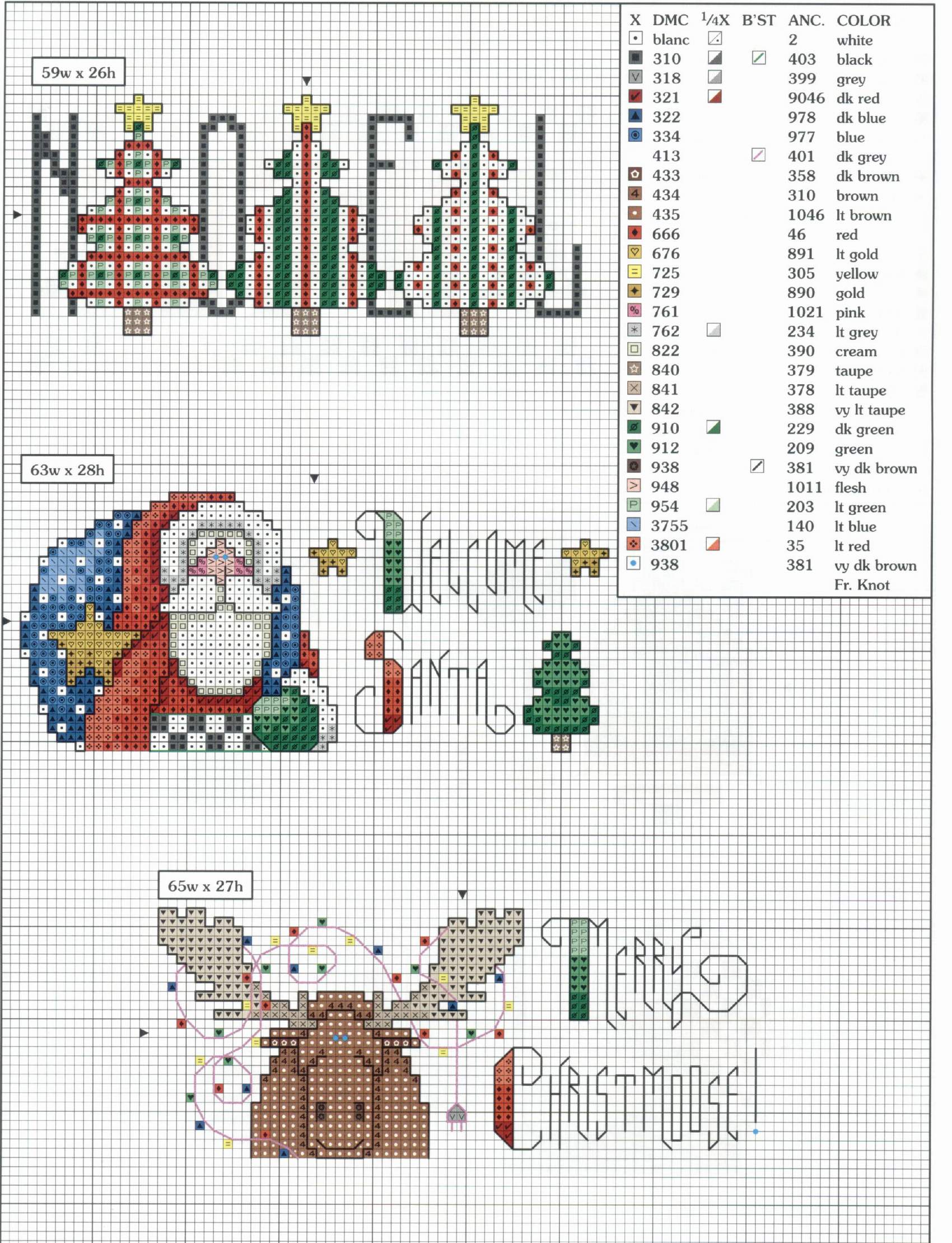 Schema punto croce Bordini 2d