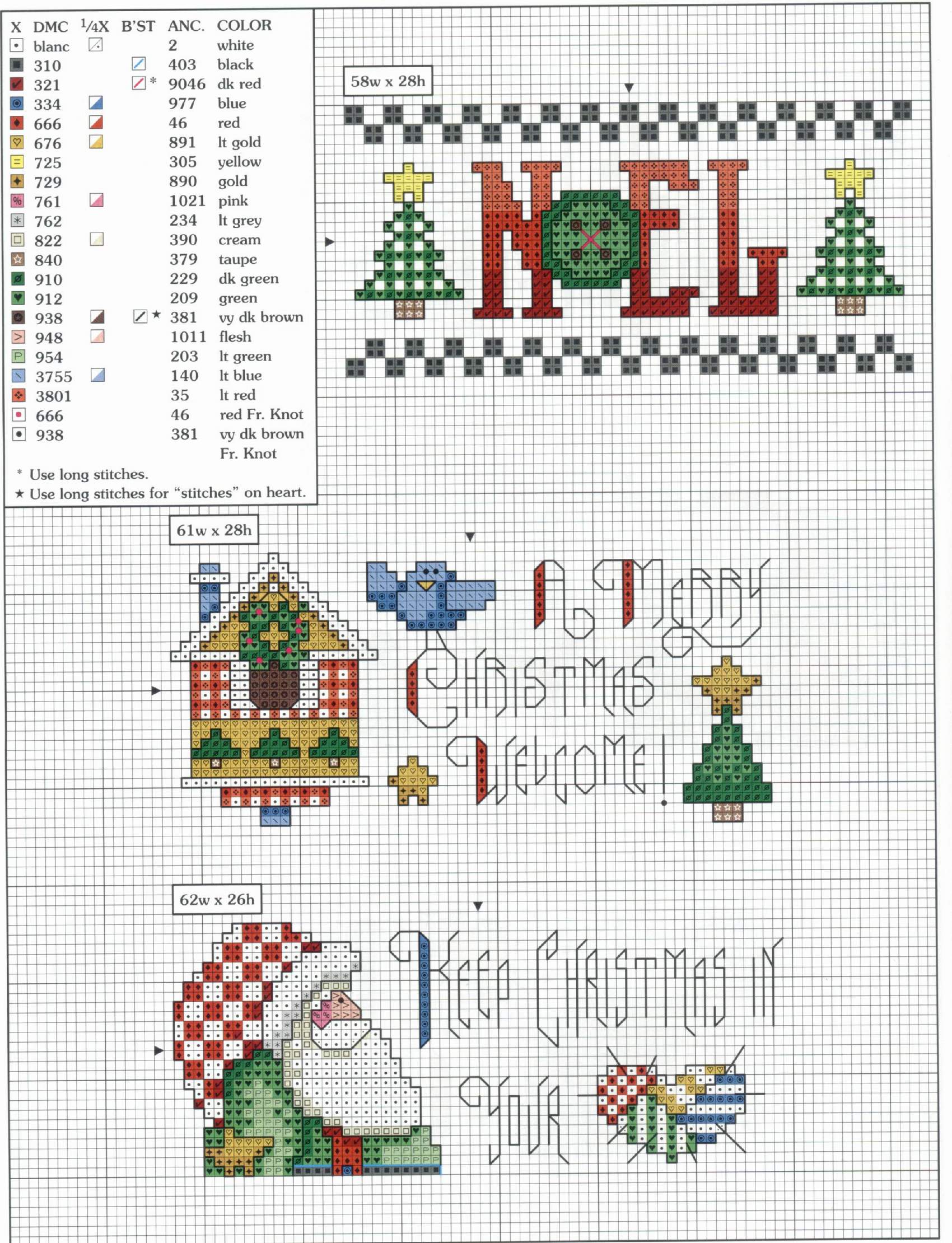 Schema punto croce Bordini 2e