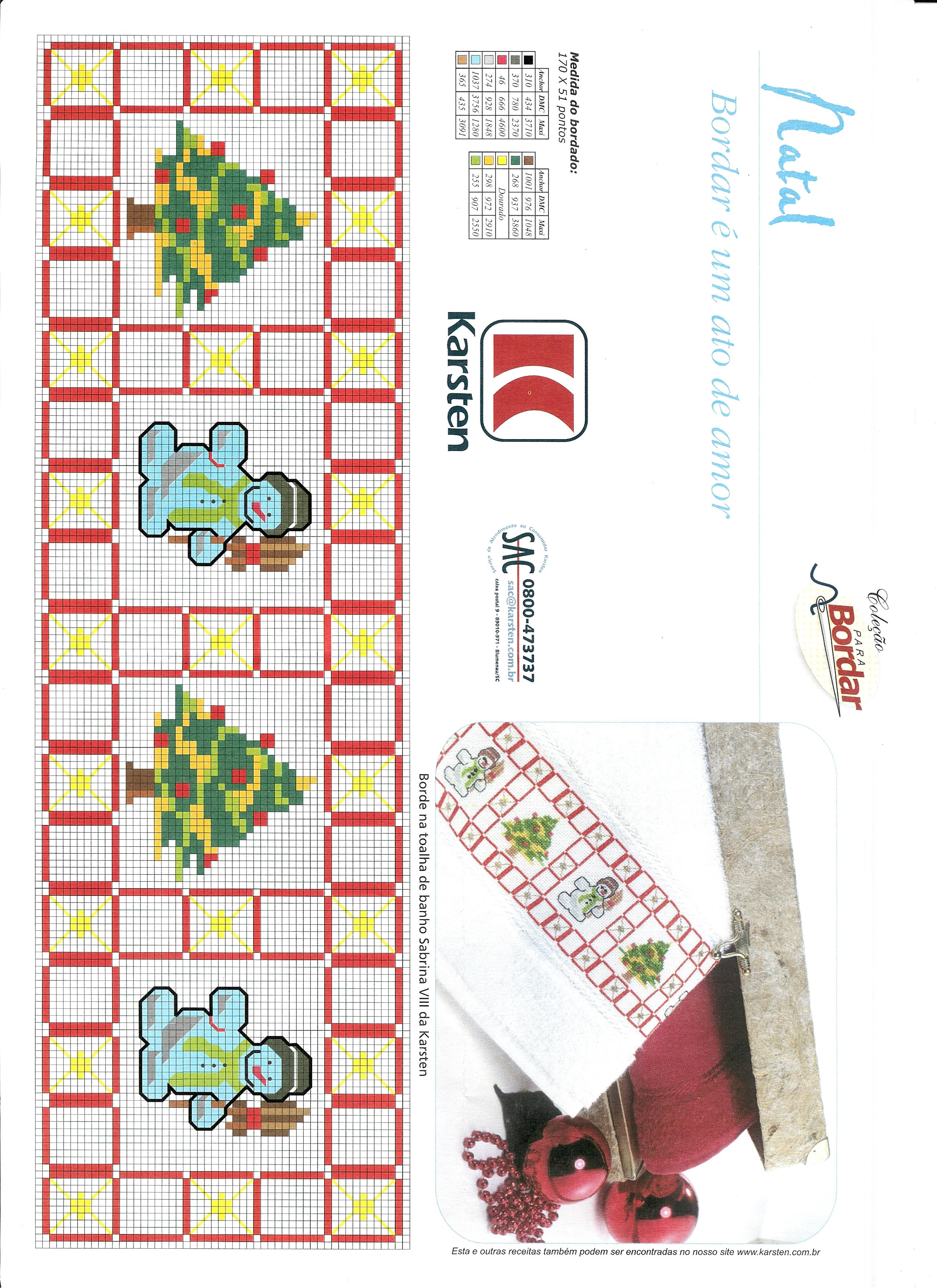 Schema punto croce Bordo Snowman