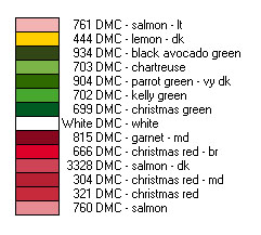 Schema punto croce Legenda Fiore Stella