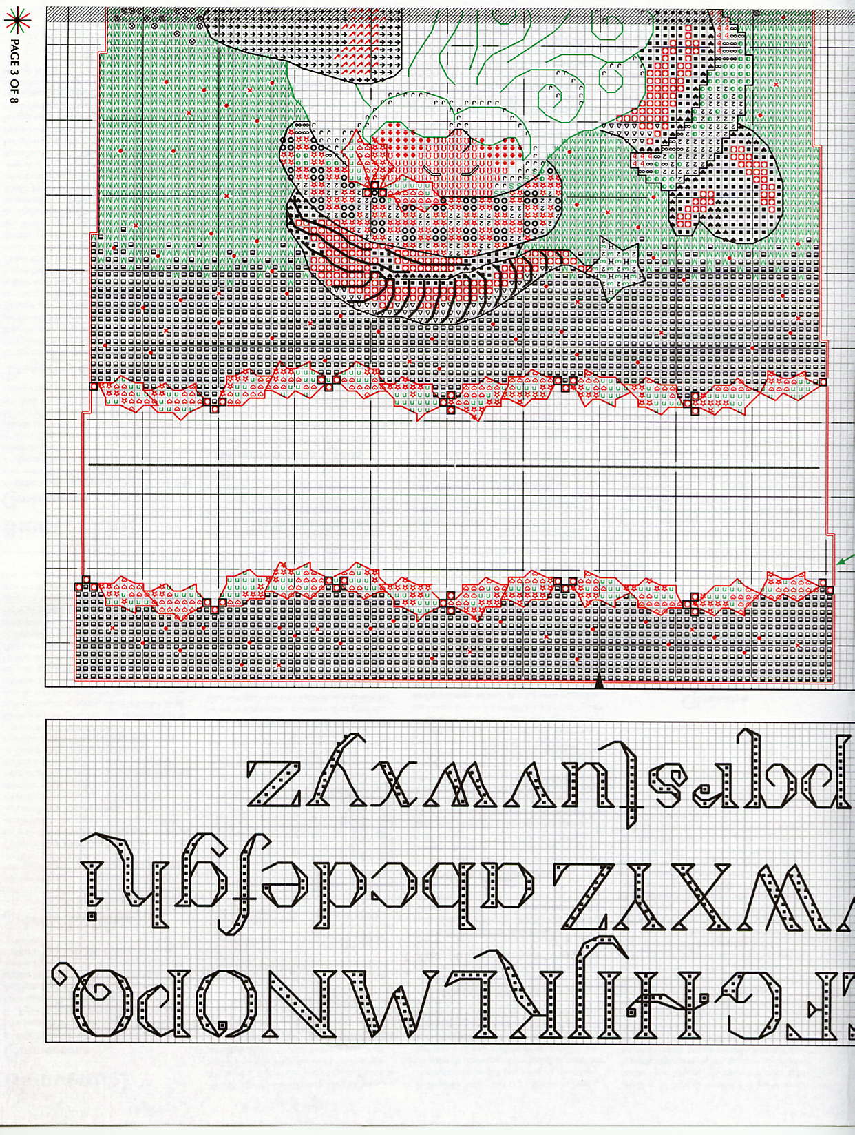 Schema punto croce Babbonatale Omino 1b