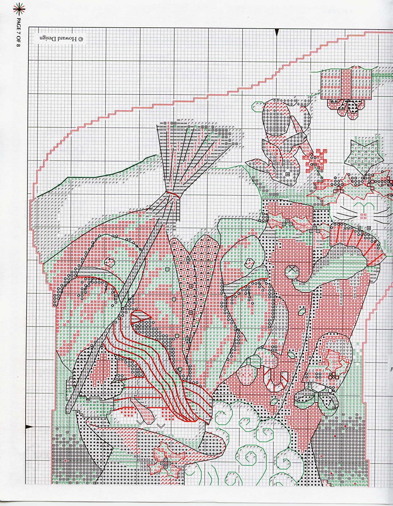 Schema punto croce Babbonatale Omino 1d