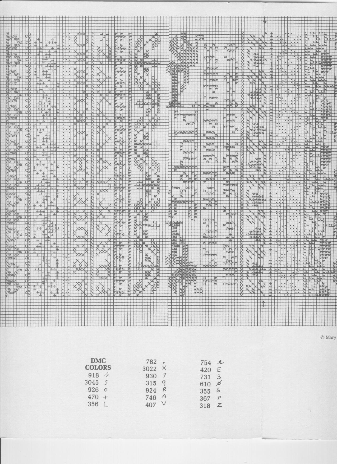 Schema punto croce Bordi 1d